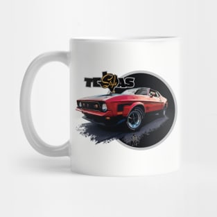 Texas Style Mustang Mach 1 Black Mug